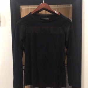 AllSaints Sheer Cut Out Top